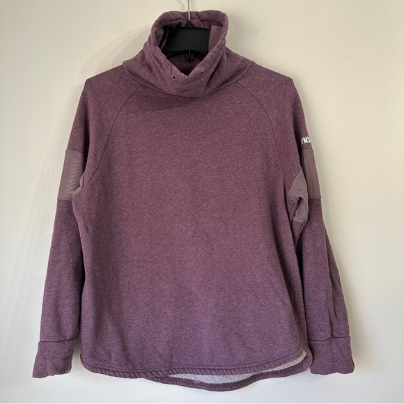 Gymshark Purple Cowl Neck Fleece lined Sweatshirt mesh sleeve size Small - Picture 5 of 12